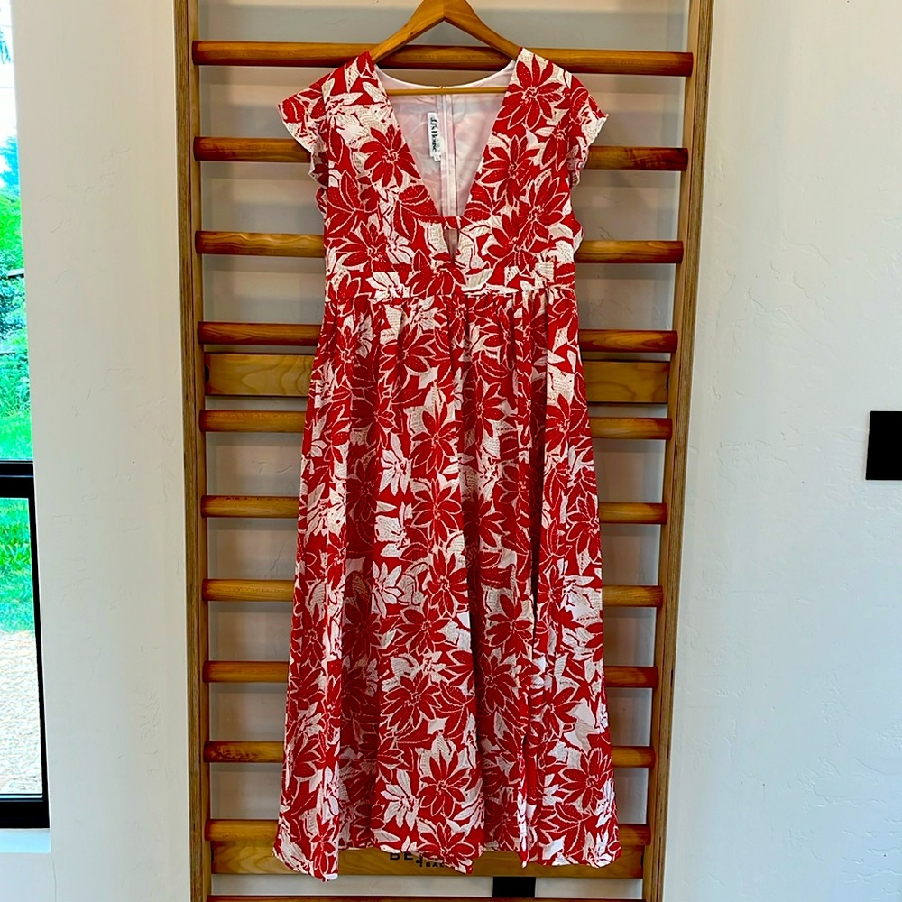 JJ’s House Red and White Summer Dress
